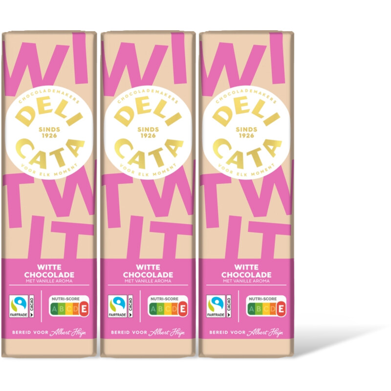 Delicata Reep witte chocolade vanille aroma 3pack