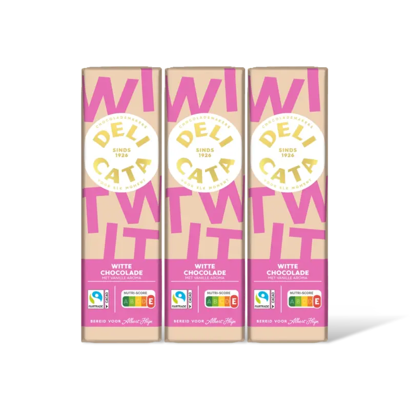 Delicata Reep witte chocolade vanille aroma 3pack