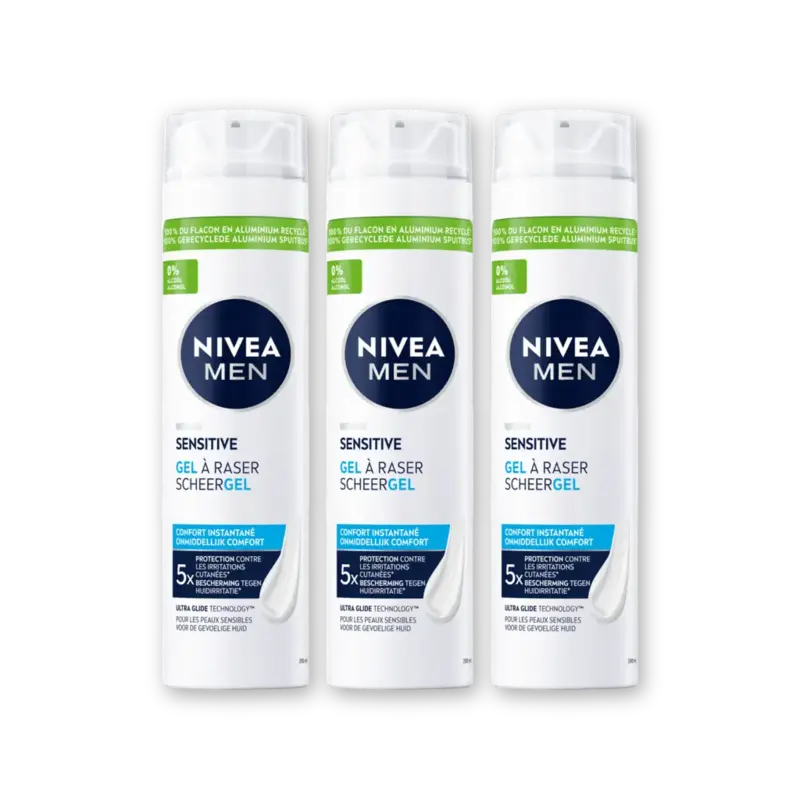 NIVEA Men sensitive scheergel 3-pack