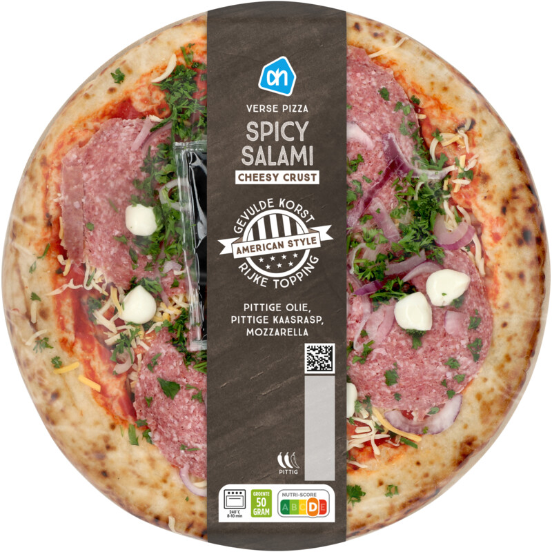 AH Verse pizza Amerikaans spicy salami
