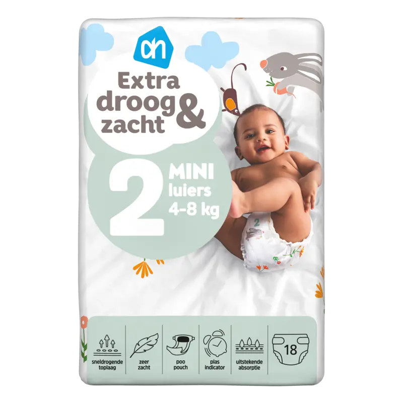 Extra droog en zacht luiers maat 2