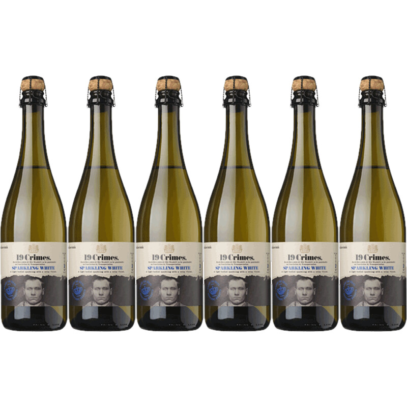 Een afbeelding van 19 Crimes Sparkling Brut 6 flessen