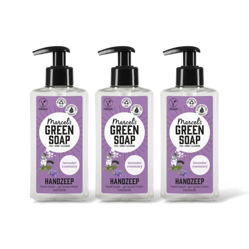 Marcel's Green Soap Handzeep lavender & rosemary 3pack
