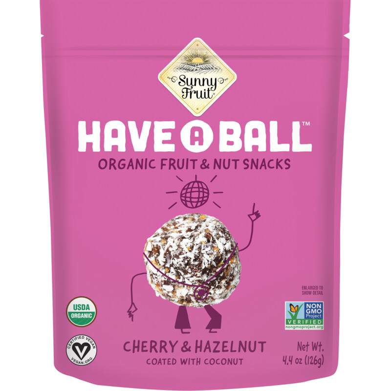 Een afbeelding van Sunny Fruit Have a ball snack cherry & hazelnut