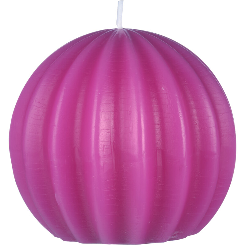 Een afbeelding van AH Excellent Vormkaars rond ribbel roze