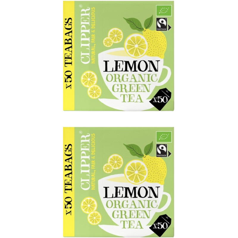Een afbeelding van Clipper Lemon organic green tea 2-pack