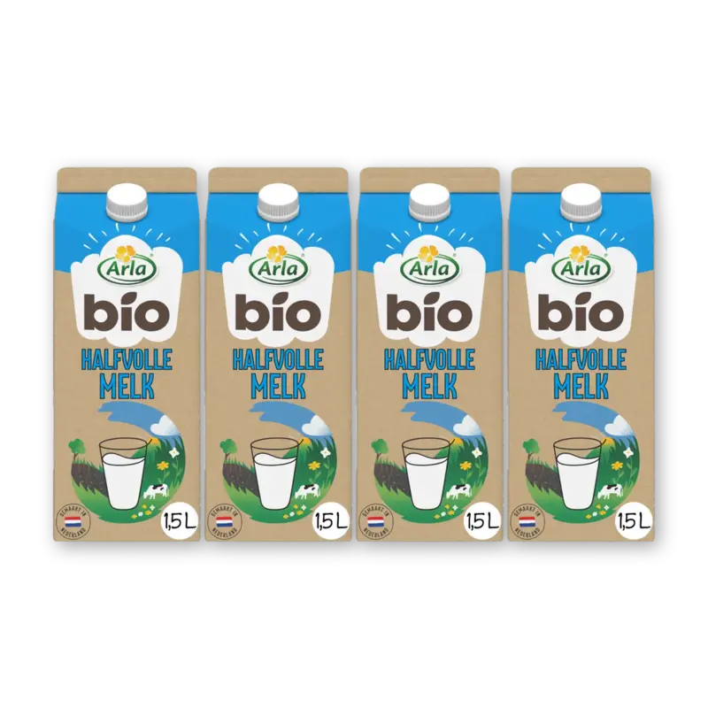 Biologisch halfvolle melk 4-pack
