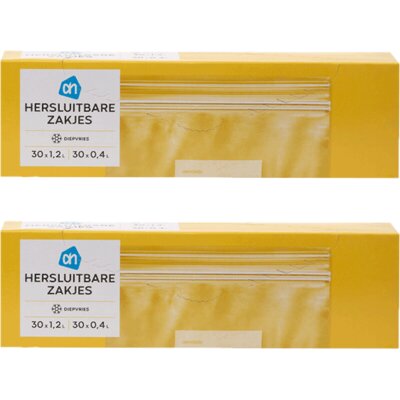 pdp-image-AH Hersluitbare zakjes 0.4 & 1.2 ltr 2-pack