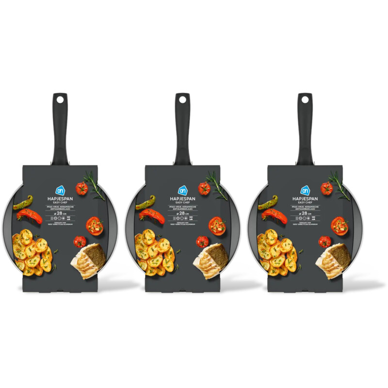 AH Hapjespan easy chef 28cm 3-pack