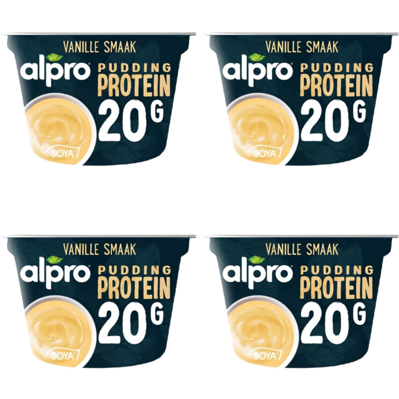 Een afbeelding van Alpro Protein pudding vanille smaak 4-pack