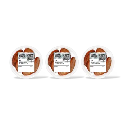 pdp-image-Streeckgenoten Kip grillworst sambal & kaas 3-pack