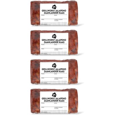 AH Grillworst jalapeno Zaanlander kaas 4-pk