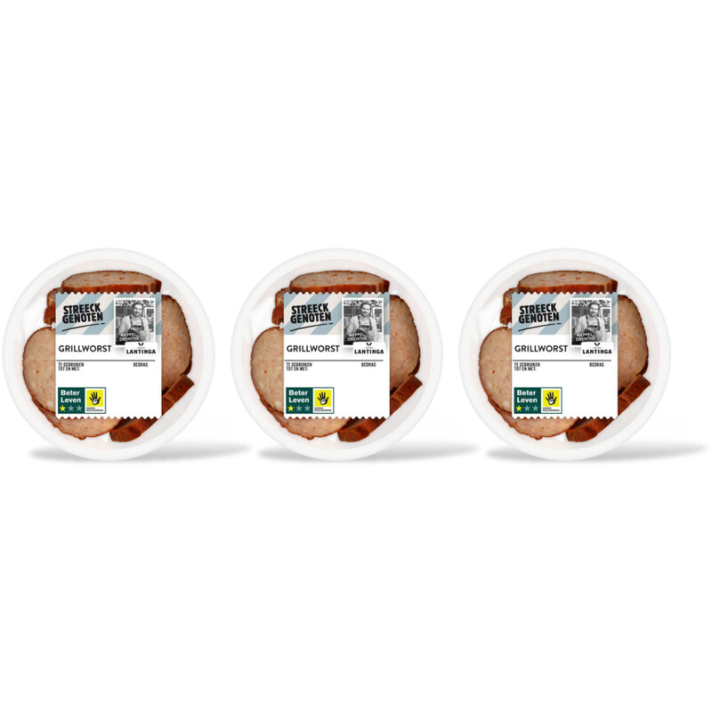Streeckgenoten Grillworst naturel 3 pack