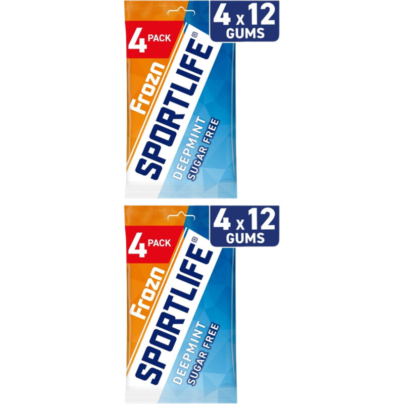 Een afbeelding van Sportlife Frozn deepmint sugar free gums 8-pack