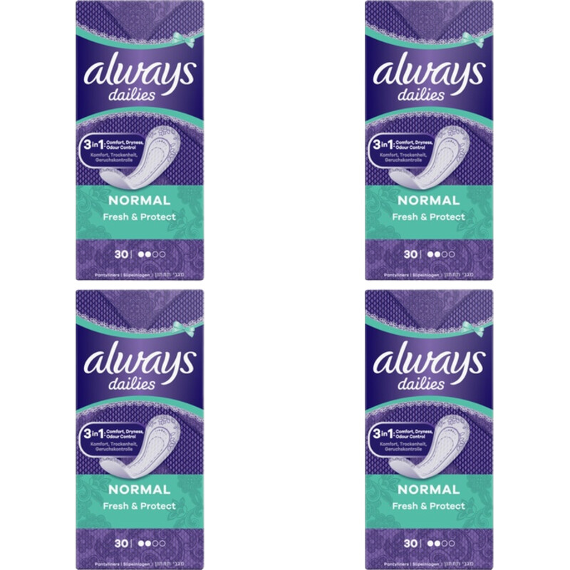 Een afbeelding van Always Dailies Fresh Normal 0% 4-pack
