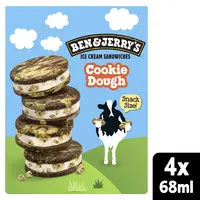 Ben & Jerry's Cookie dough sandwich