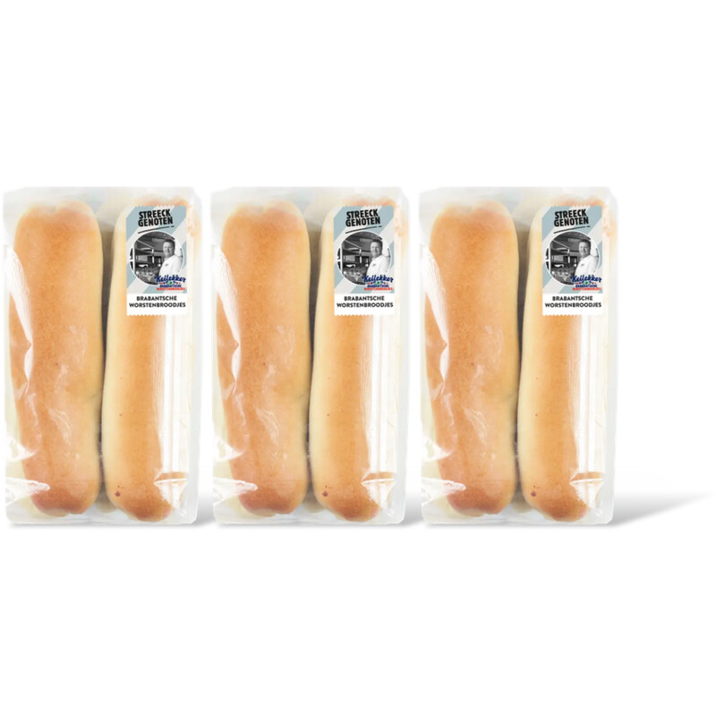 Streeckgenoten Brabantsche worstenbroodjes 3-pack