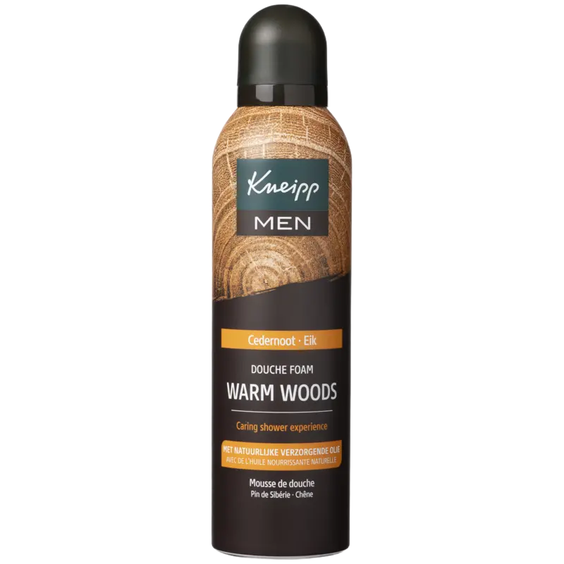 Men douche foam warm woods