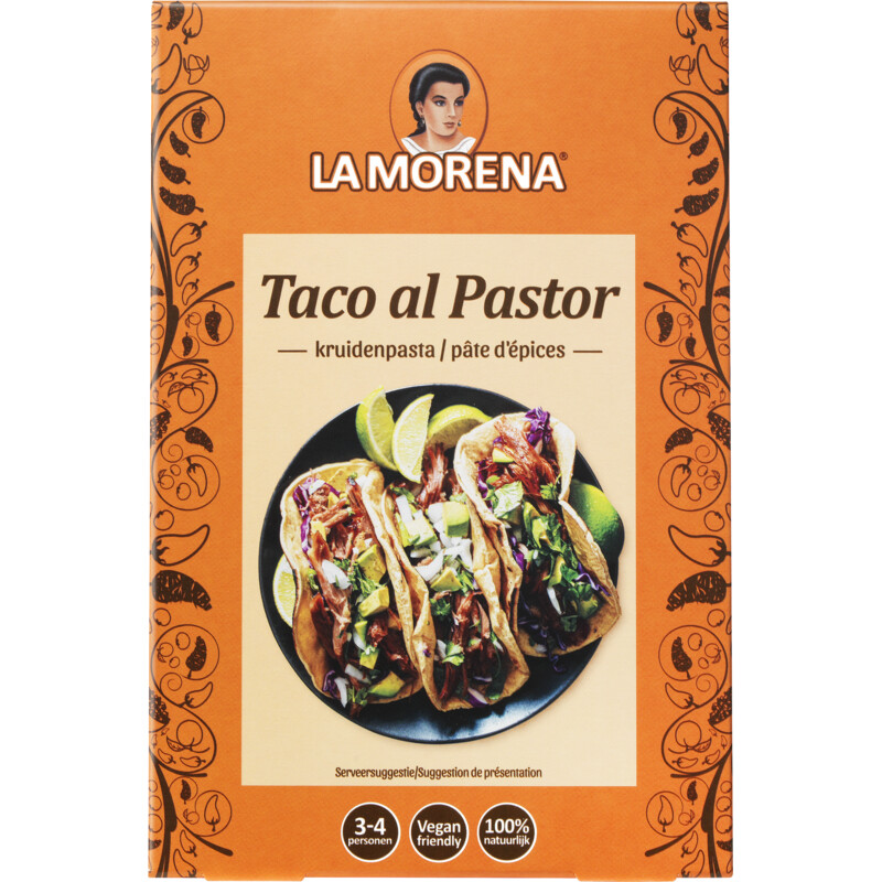 Een afbeelding van La Morena Taco al pastor kruidenpasta