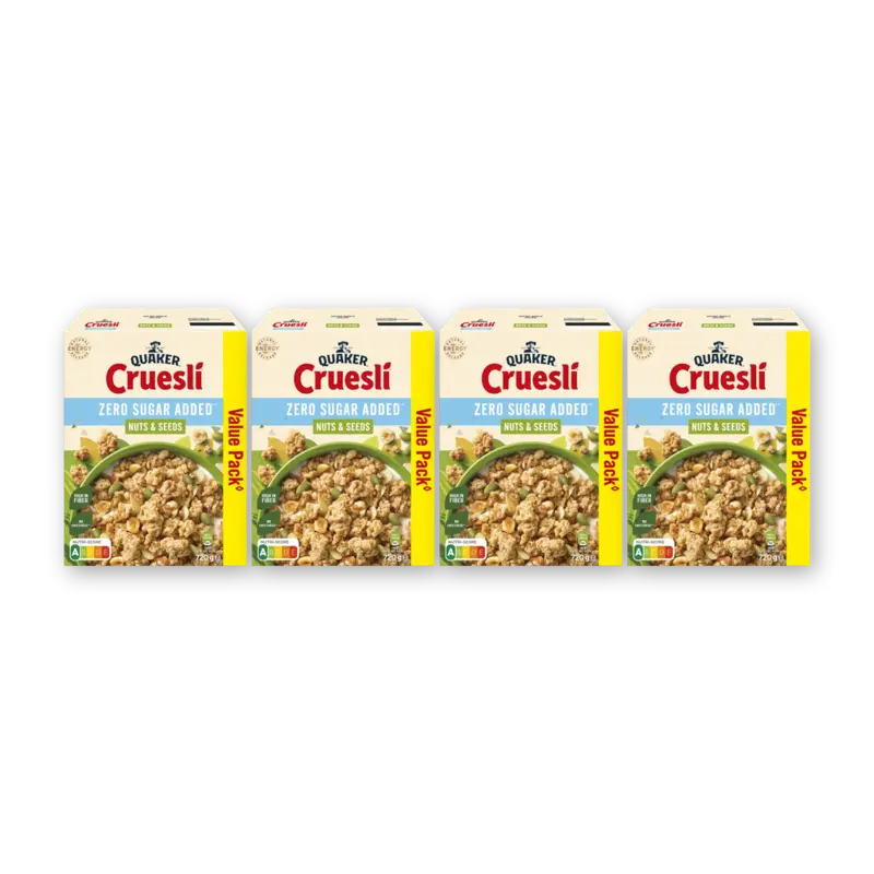 Quaker Cruesli nuts & seeds zsa 4-pack