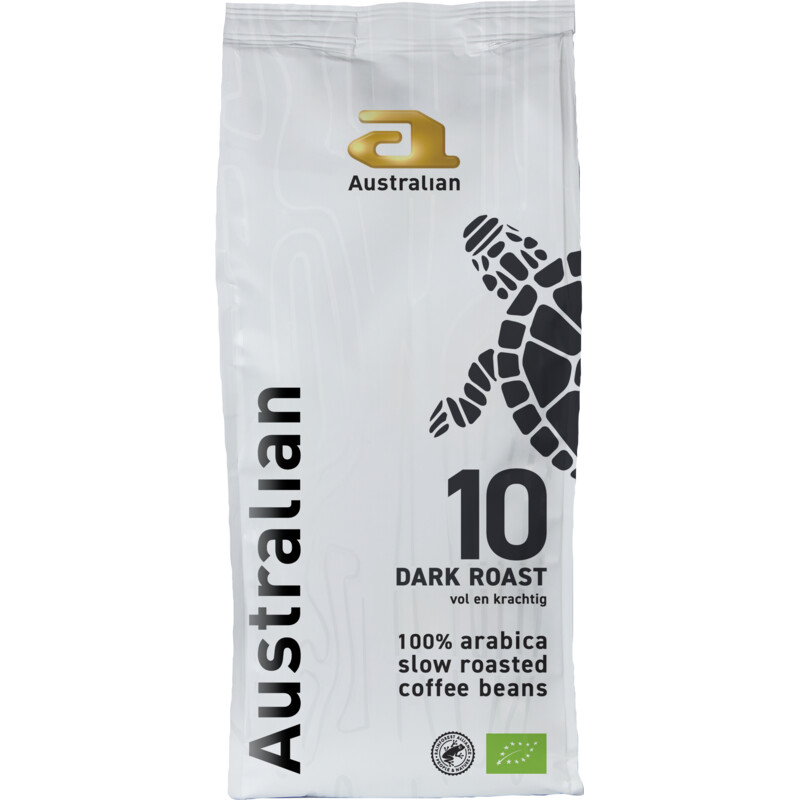 Een afbeelding van Australian Organic dark roast koffiebonen