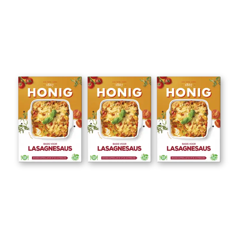 Honig Basis voor lasagnesaus 3-pack