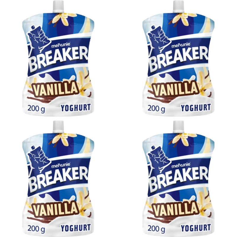 Melkunie Breaker vanille yoghurt 4-pack