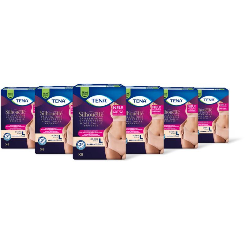 Tena Silhouette plus high waist creme L 6-pck