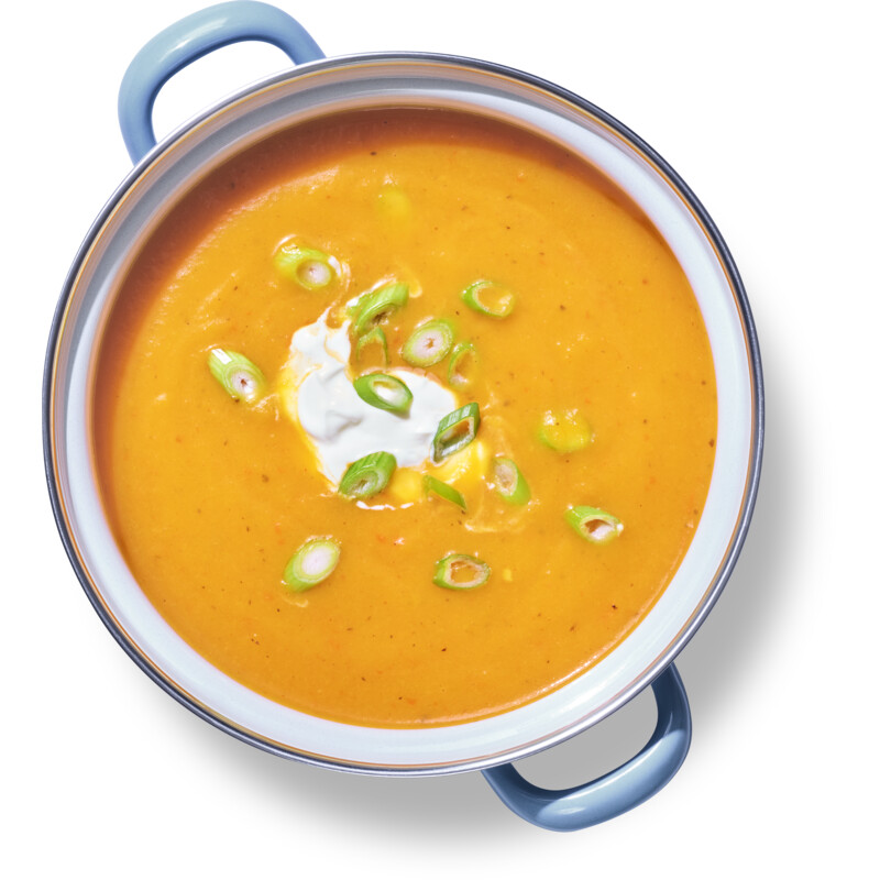 Een afbeelding van AH Pittige pompoen wortelsoep verspakket