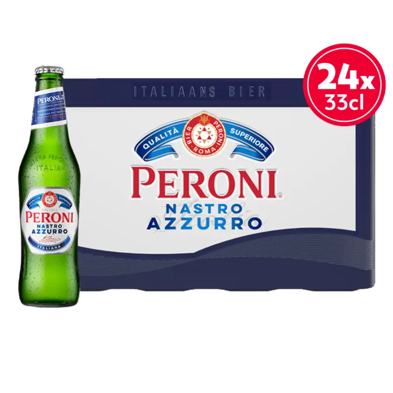 Nastro azzurro Italiaans bier krat