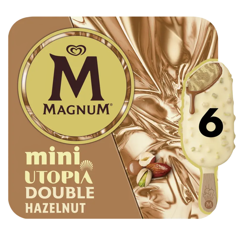 Magnum Mini IJs Utopia Double Hazelnut 6 x 55 ml