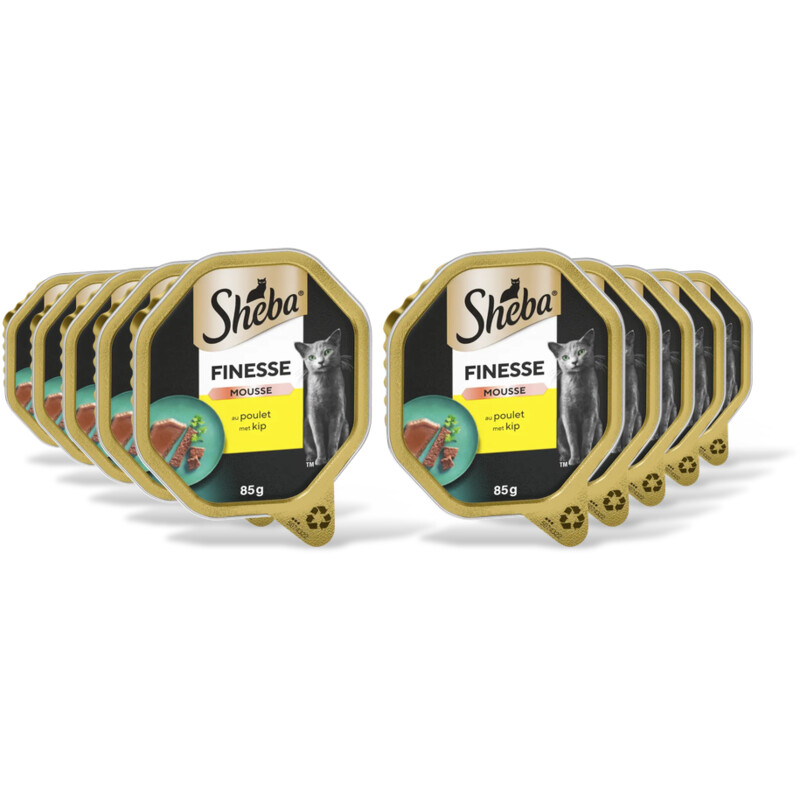 Sheba Finesse mousse-zachte pate kip 10-pack