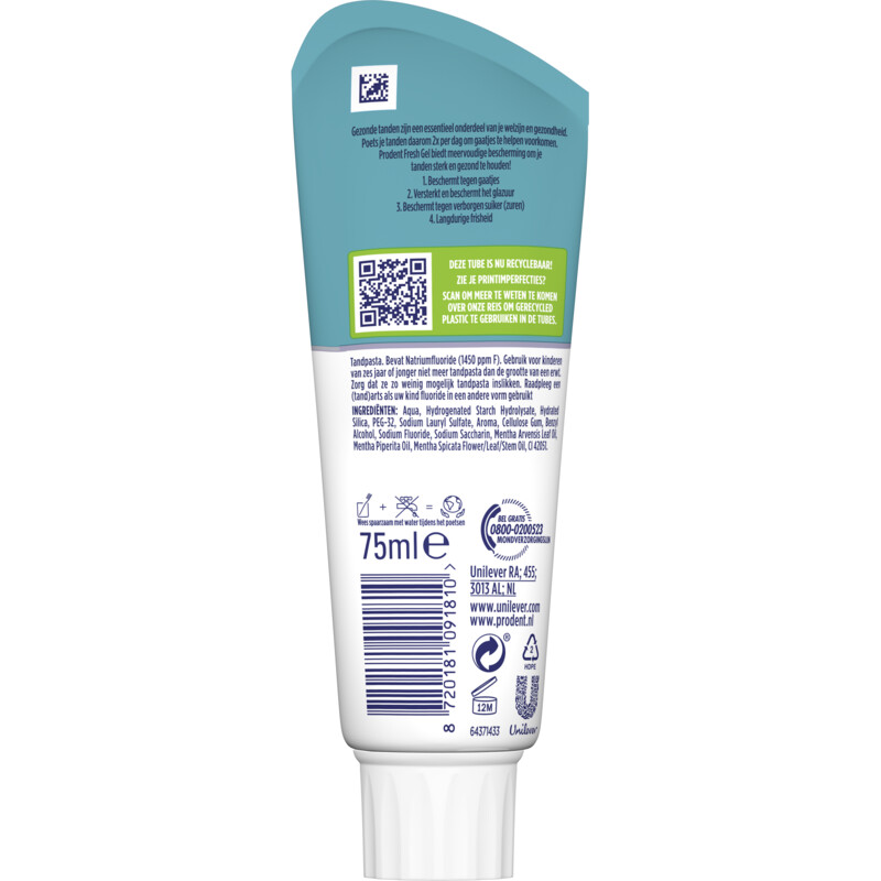 Een afbeelding van Prodent Tandpasta freshgel
