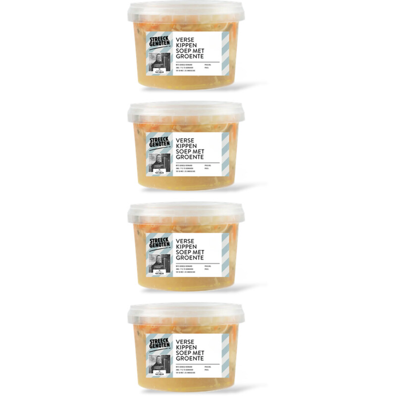 Streeckgenoten Kippensoep met groente 4-pack