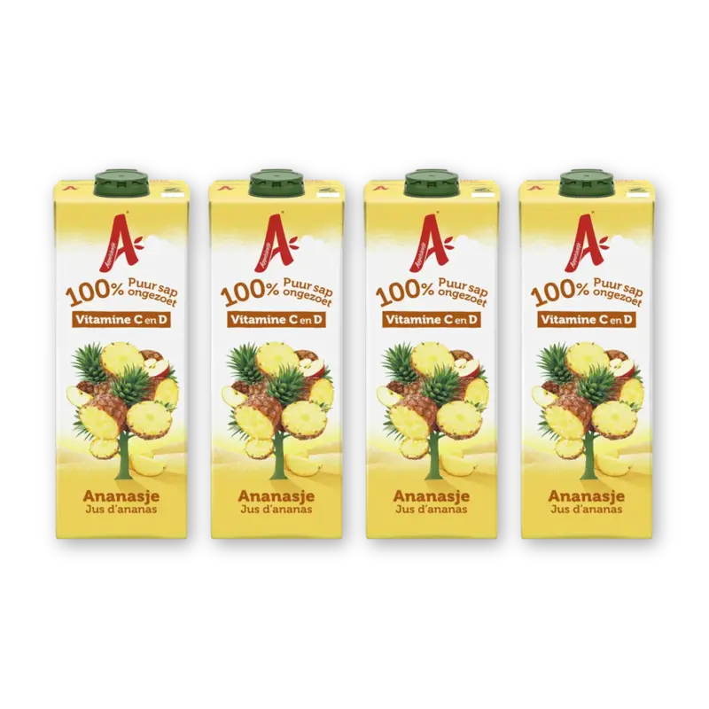 Ananasje 100% puur sap 4-pack
