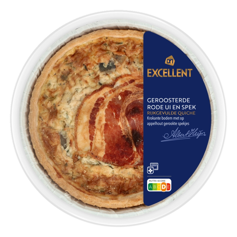 AH Excellent Quiche geroosterde rode ui met spek