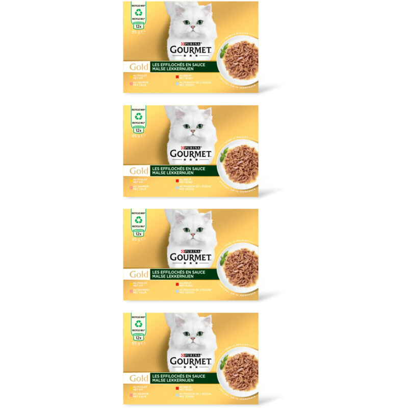 Gourmet Gold malse lekkernijen kip zalm rund 4pk