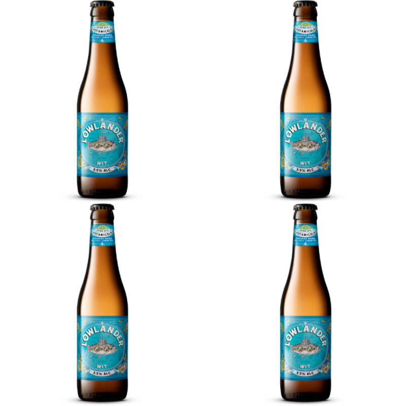 Een afbeelding van Lowlander Wit 3,5% 4-pack