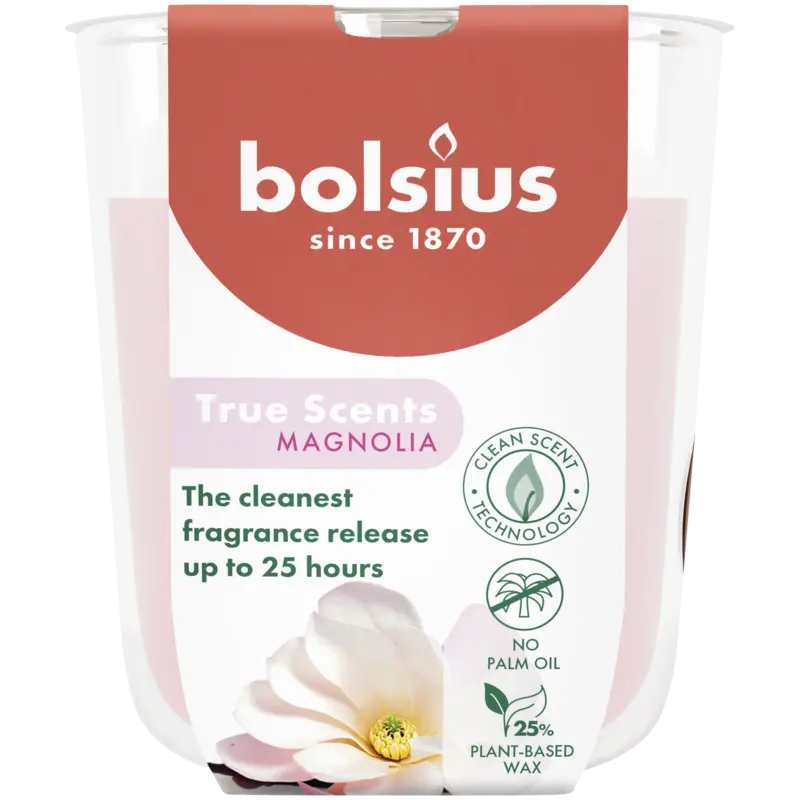 Bolsius True scents geurglas magnolia 8cm