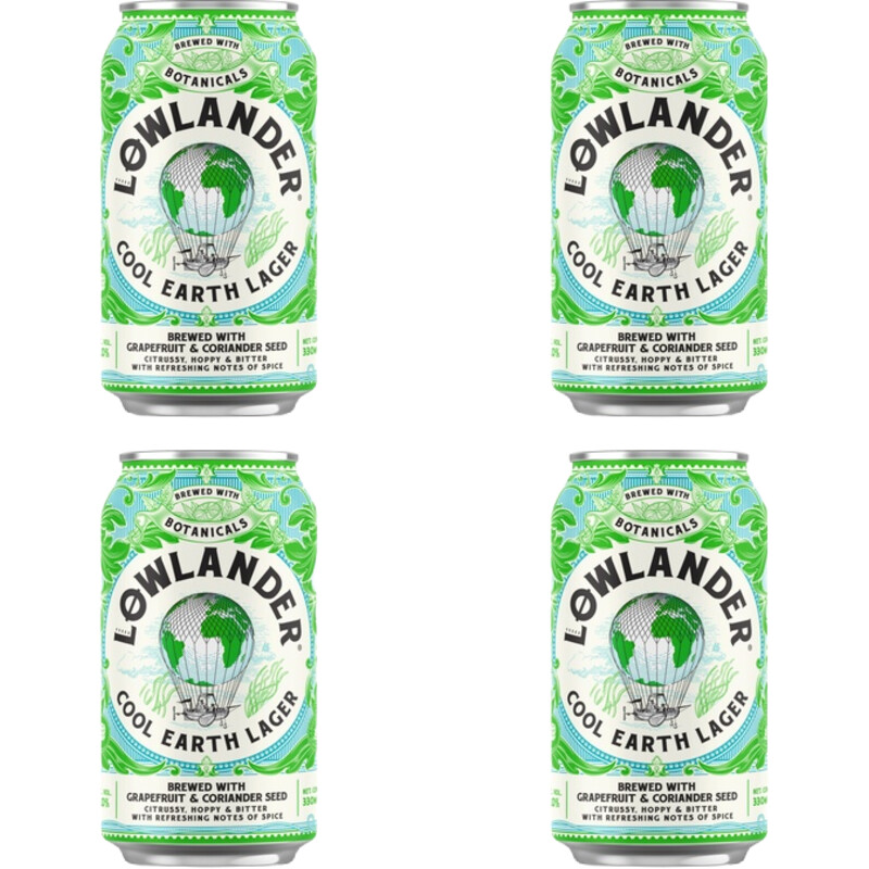 Een afbeelding van Lowlander Cool earth lager 4-pack
