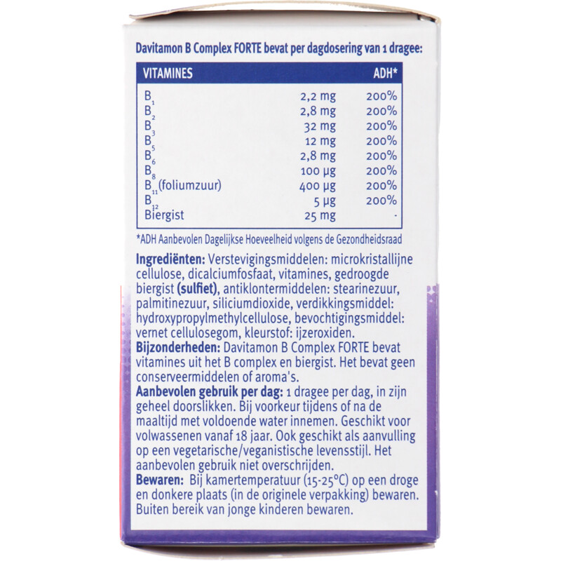 Een afbeelding van Davitamon B-complex forte + biergist dragees