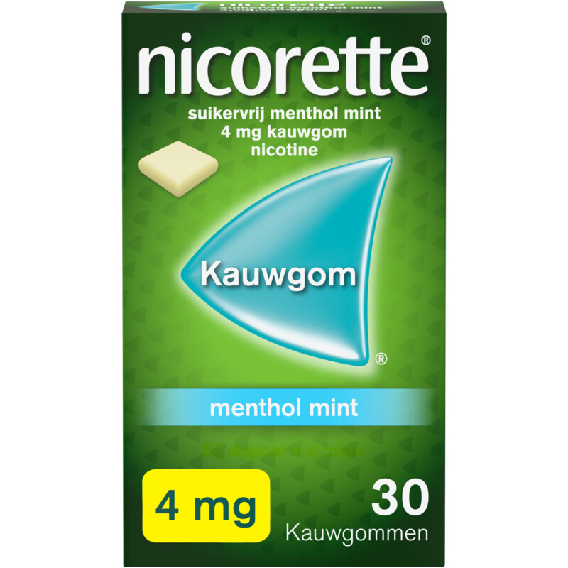 Nicorette Nicotine menthol mint kauwgom 4mg
