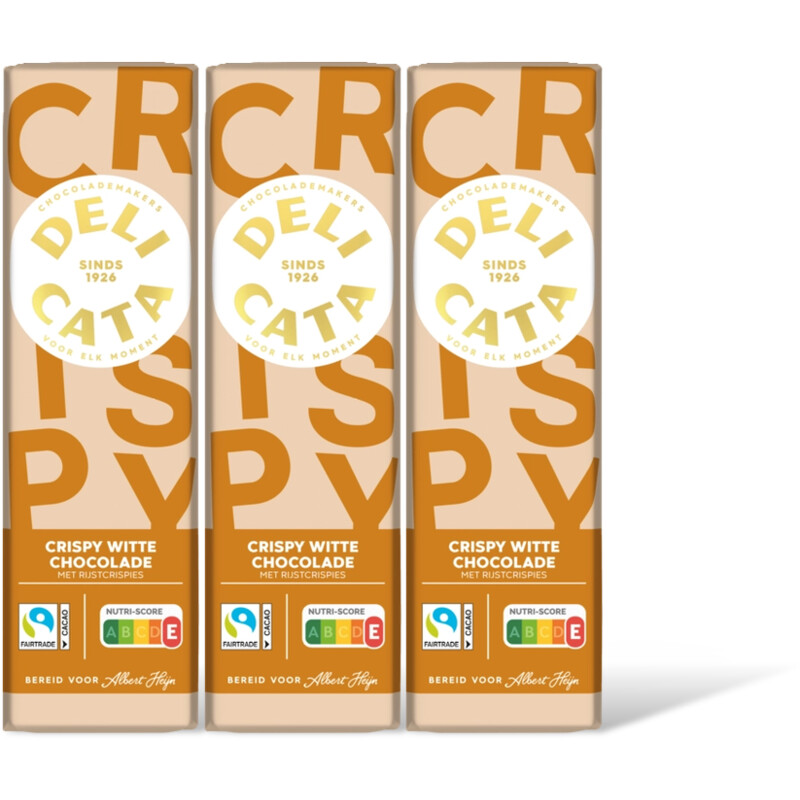 Delicata Reep crispy witte chocolade 3-pack
