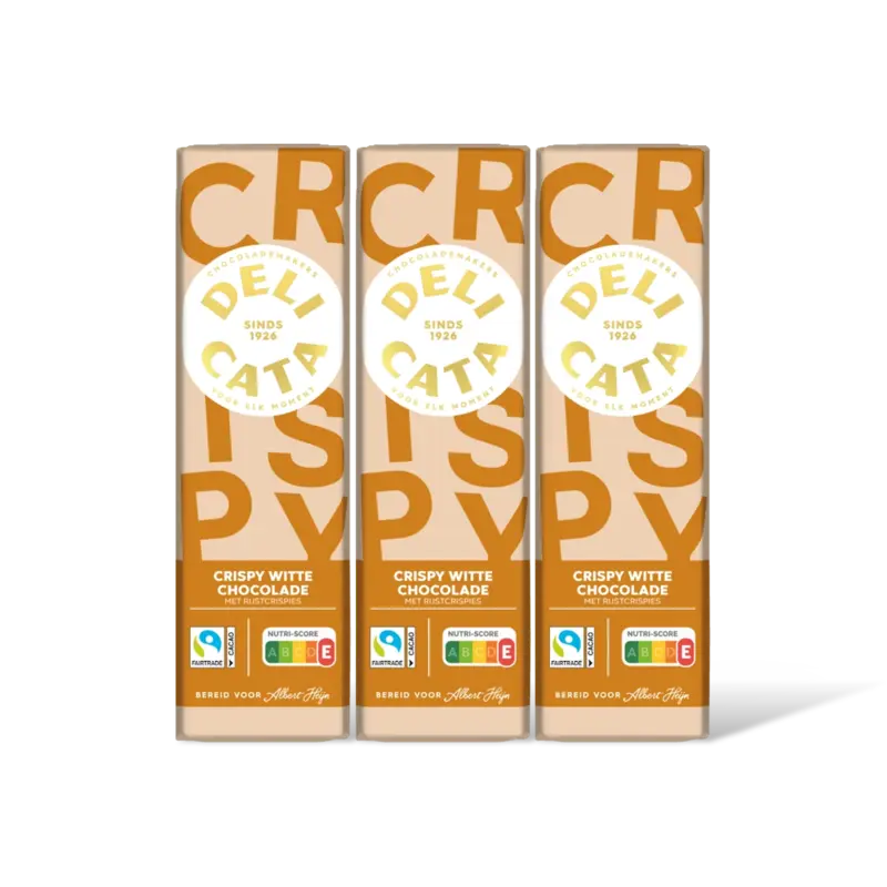 Delicata Reep crispy witte chocolade 3-pack