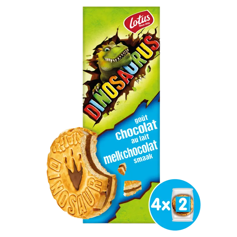 Dinosaurus gevuld melkchocolade bel