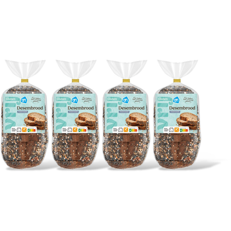 AH Glutenvrij Desembrood maanzaad 4-pack