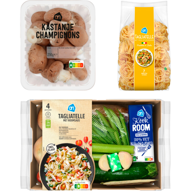 Een afbeelding van AH Vega Tagliatelle met Roomsaus Verspakket