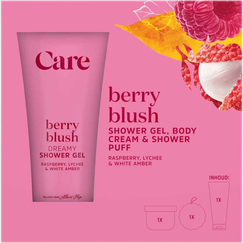 Een afbeelding van Care Berry blush shower gel giftset
