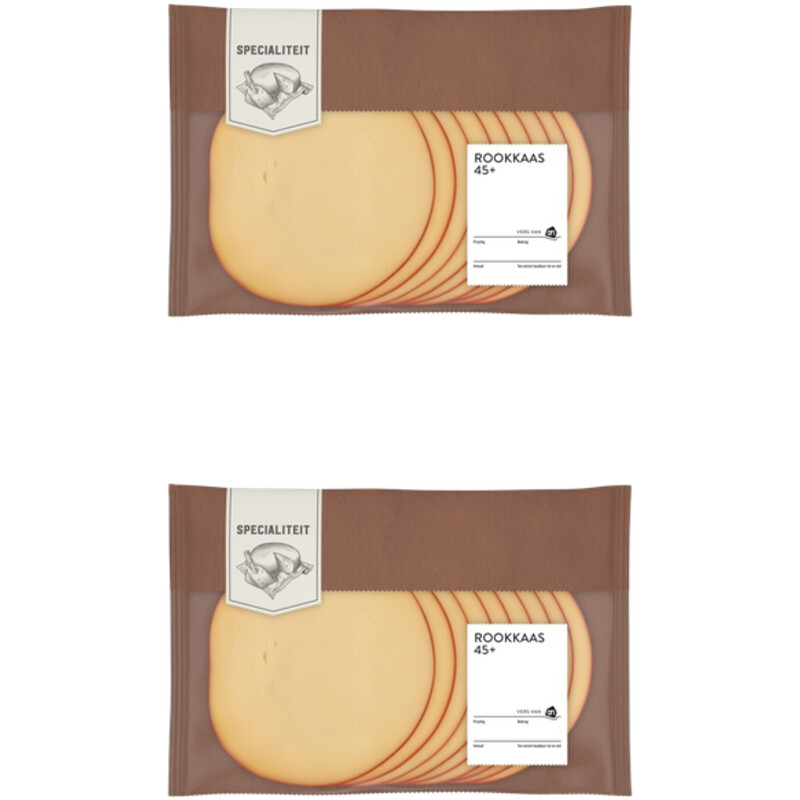 Een afbeelding van AH Rookkaas naturel 45+ plakken 2-pack