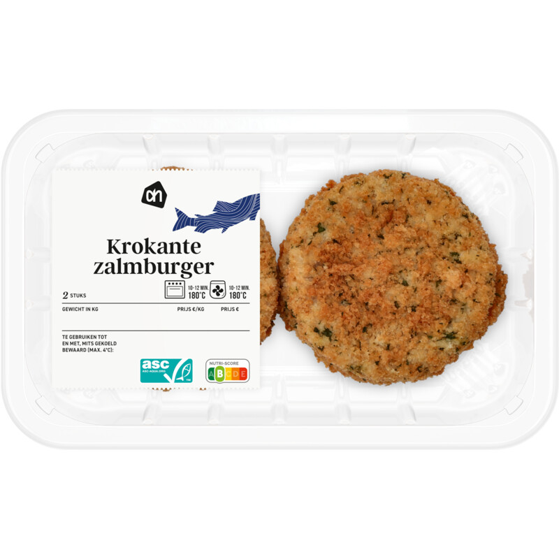 Een afbeelding van AH Krokante zalmburger